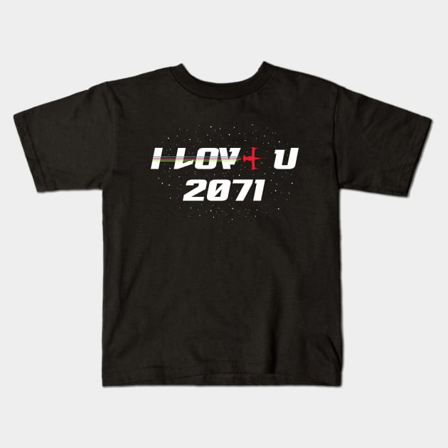 I love u 2071-anime cowboy mashup Kids T-Shirt by ntesign